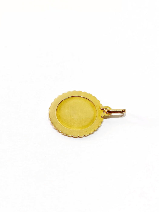 Pendentif Médaille du zodiac vierge or jaune 58 Facettes