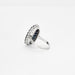 Bague 58 Bague or gris diamants et saphirs 58 Facettes 230488