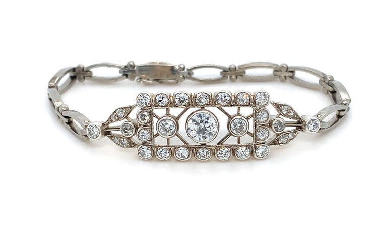 Bracelet Antique Art Déco bracelet with 3.00 ct diamonds, circa 1930 58 Facettes 10719