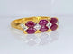Bague 50 Bague en or jaune 18 carats, 6 rubis et 4 diamants 58 Facettes AB551