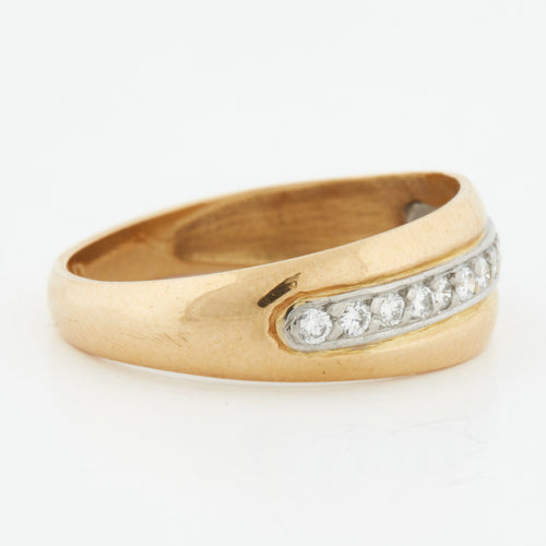 Bague 54 BAGUE DIAMANTS 2 OR 18 CARATS 58 Facettes RÉF 5023/18