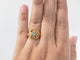 Bague 58 Bague ajourée en or rose et émeraude 58 Facettes 33470