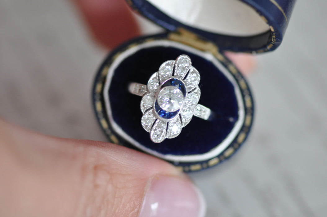 bague saphir bleu