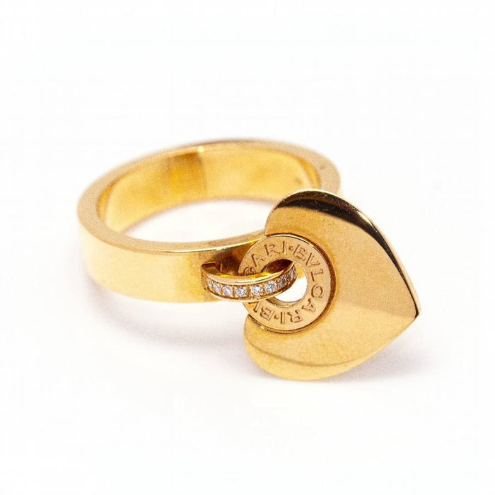 Bague 54 BVLGARI - Bague CUORE avec diamants 58 Facettes D361632UZ