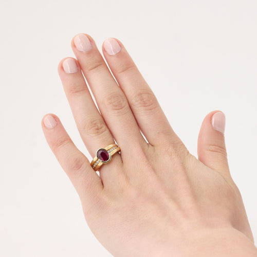 Bague Bague rubis et diamants 58 Facettes