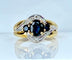 Bague 54 Bague jonc en or jaune en saphirs et diamants 58 Facettes AB575