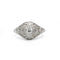Bague 57 Bague dôme art deco or blanc 750 et diamants 58 Facettes 1320