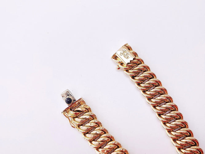 Bracelet Bracelet or jaune maille américaine 58 Facettes Bra.US.1599.CAPL