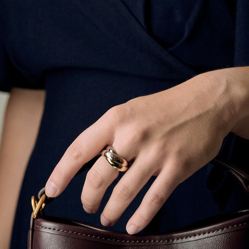 Bague 54 Cartier Bague Trinity en Or jaune, blanc et rose 18k 58 Facettes CAN1352