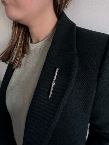 Broche Broche en Or Blanc, Diamants et Perles 58 Facettes