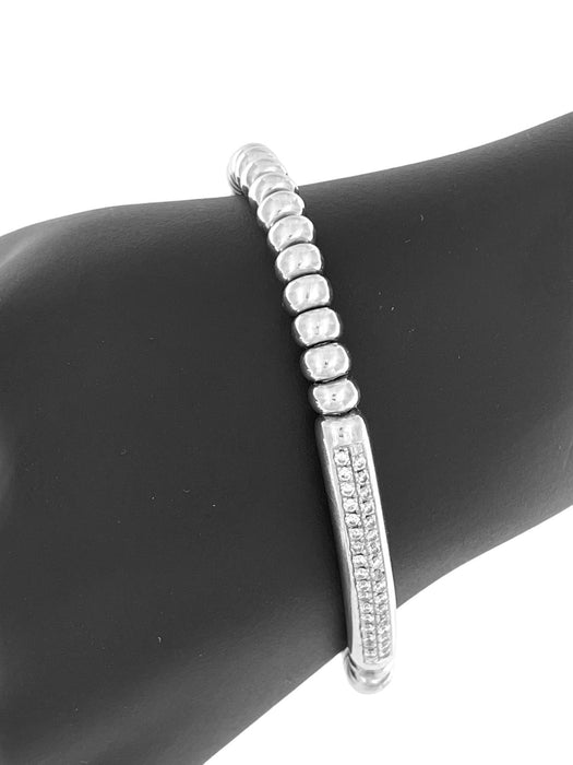 Bracelet Bracelet extensible Tresore or blanc diamants de Hulchi Belluni 58 Facettes