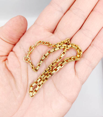 Montre Chaîne giletière de montre or jaune et fermoir mousqueton (circa 1900) 58 Facettes A05151