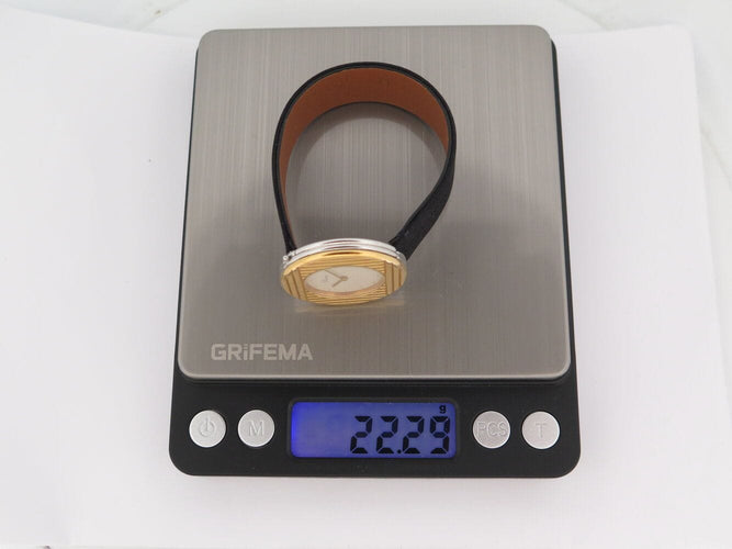 Montre montre POIRAY ma premiere ronde 30 mm en or jaune 18k & acier quartz 58 Facettes 272480