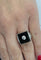 Bague 55 Bague en platine avec diamant central taille ancienne et diamants latéraux 58 Facettes
