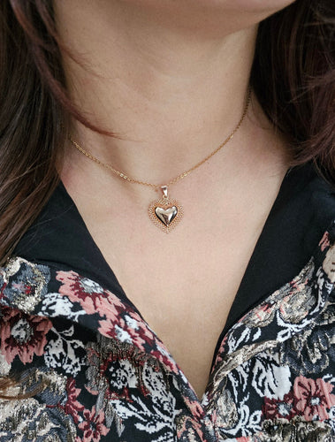 Pendentif Pendentif cœur en or rose 18 carats 58 Facettes 694