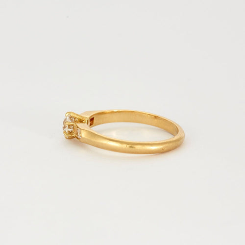 Bague 50 Bague solitaire en or jaune et diamants 58 Facettes SPEV 15