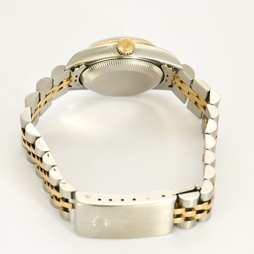 Montre ROLEX - Montre Oyster Perpetual Lady en or jaune et acier cadran champagne 58 Facettes