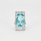 Bague 49 Bague or gris aigue marine et diamants 58 Facettes 12412