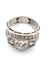 Bague 54 Superbe bague Art déco en or blanc 18 carats avec un gros diamant central et des diamants environnants 58 Facettes