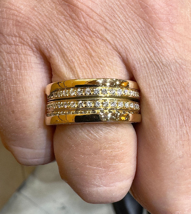 Bague 58 BULGARI - Bague B-Zero1 or jaune et diamants 58 Facettes