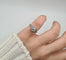 Bague 44 Bague or blanc diamants naturels 58 Facettes