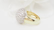 Bague 54 Bague boule en or jaune et diamants 58 Facettes 32585