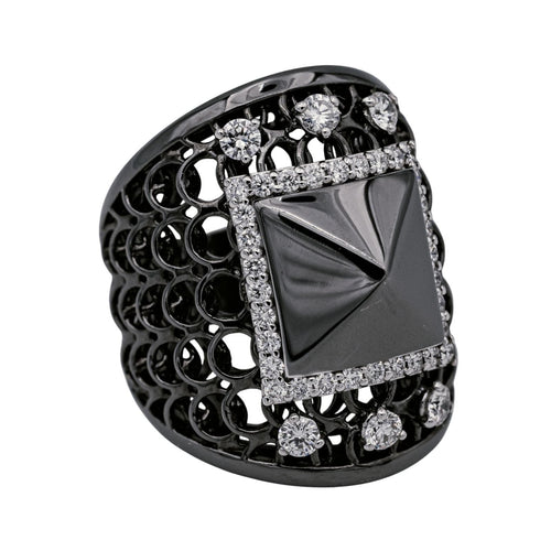 Bague 53 Bague Or noir Diamant 58 Facettes 578649RV