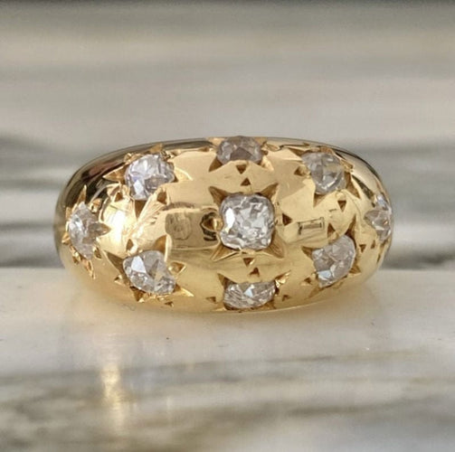 Bague 53 Bague boule constellation or jaune et diamants 58 Facettes