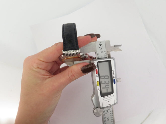 Montre montre BOUCHERON solis or 18k & acier bracelet croco autruche quartz 58 Facettes 270502