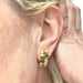 Earrings Contemporary gold earrings with diamonds and emeralds 58 Facettes Q30B