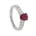 Ring 53 Diamond and ruby ​​ring 58 Facettes 1865