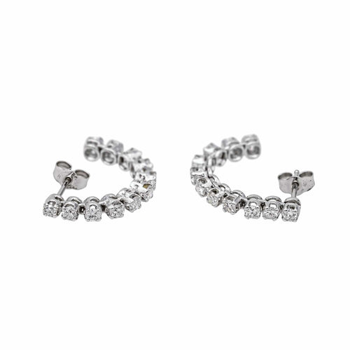 Boucles d'oreilles Boucles d'oreilles Or blanc Diamant 58 Facettes 4116422CN