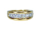 Bague 51 Bague jonc en or jaune 18 carats sertie de 9 diamants 58 Facettes AB565