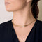 Collier Important Collier en or rose à maille gourmette 58 Facettes CHA5354