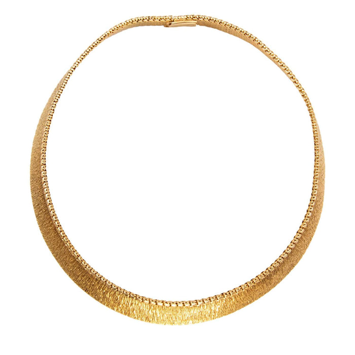 Collier ras-de-cou or jaune années 50