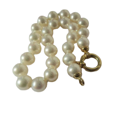 Bracelet Bracelet perles, fermoir anneau marin 58 Facettes