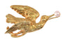 L'élégance en vol : la broche-pendentif cigogne victorienne