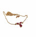 Collier Collier or jaune, diamants et rubis poires 58 Facettes