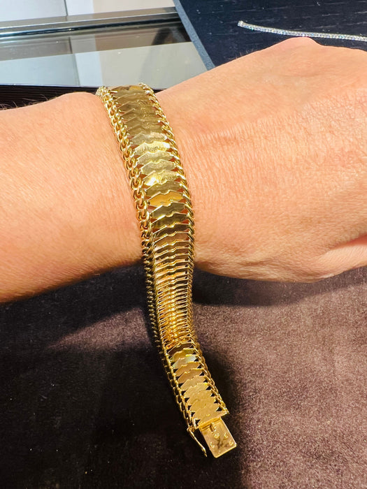 Bracelet or jaune époque 1950