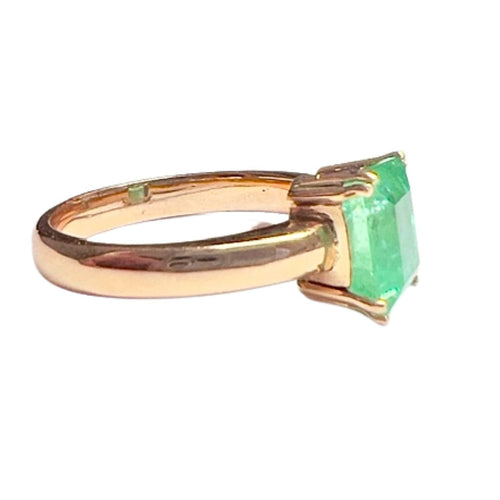 Bague 52.5 Bague design classique du 20ème siècle en or avec émeraude 58 Facettes Q88B