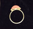 Bague 48 Bague corail en or jaune 80's 58 Facettes