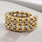 Bague 53 Bague boules en or jaune et blanc 58 Facettes
