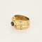 Bague en or jaune , saphir et diamants