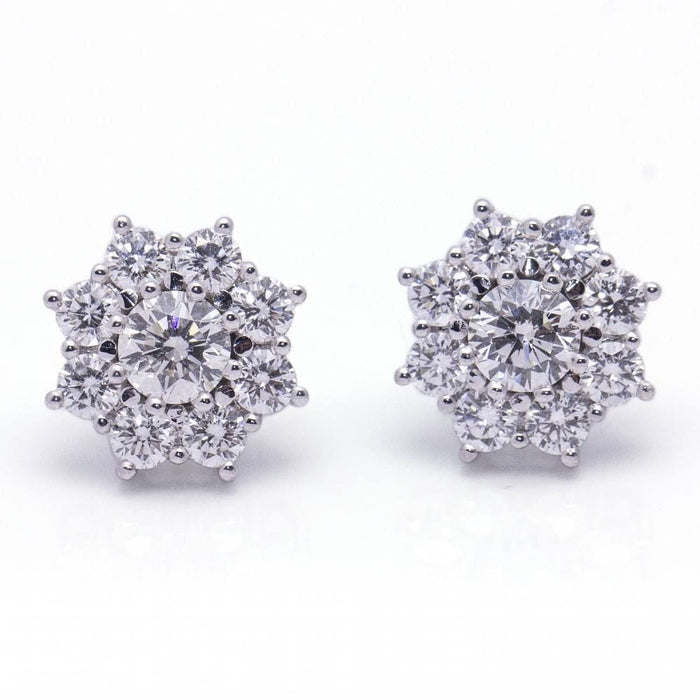 Boucles d'oreilles Boucles d'oreilles ROSETON en or blanc et diamants 58 Facettes D364209LF