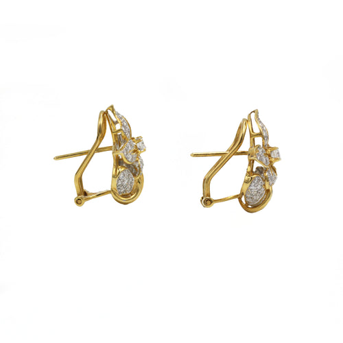 Boucles d'oreilles Lierres - Or jaune & Diamants