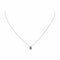Collier Collier Or blanc Emeraude, Diamant 58 Facettes 4765736RV