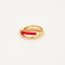 Bague 54 Bague or jaune céramique rouge 58 Facettes 3131758