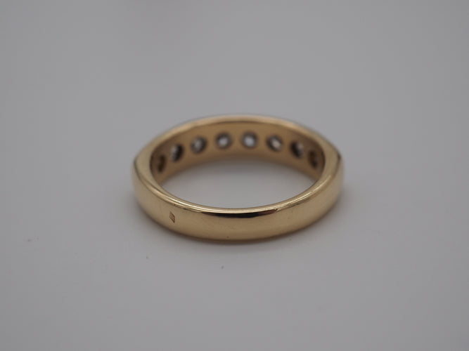 Bague 55 Bague demi tour or jaune diamants 58 Facettes