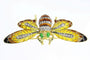Pendentif Vintage Bee Brooch-Pendant with Plique-à-Jour Enamel and Trembling Wings 58 Facettes 24263-0277
