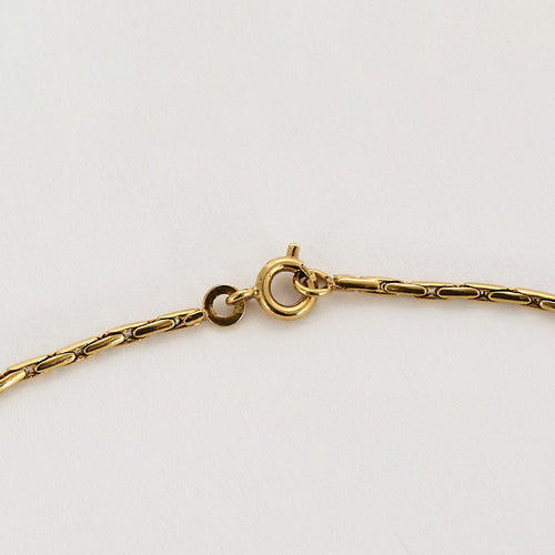 Collier Chaîne en or jaune composée d'une maille ronde 58 Facettes MON0853